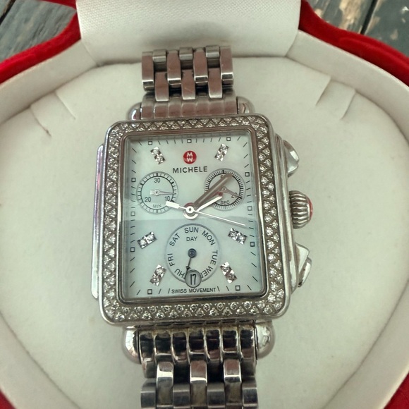 Michele Deco Sport Diamond Stainless Steel Watch - Picture 2 of 4